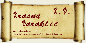 Krasna Varaklić vizit kartica